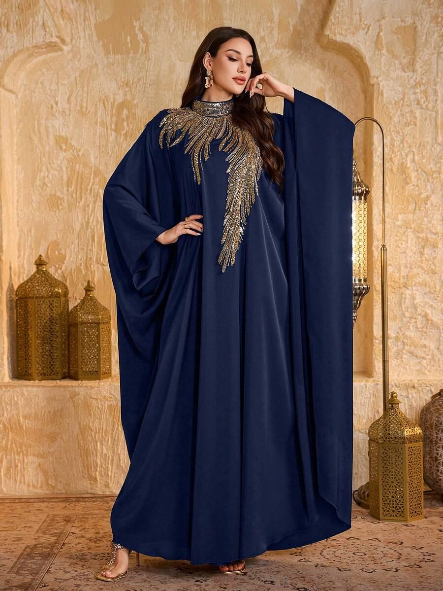SHEIN NIEBIESKA MAXI SUKIENKA S06__M