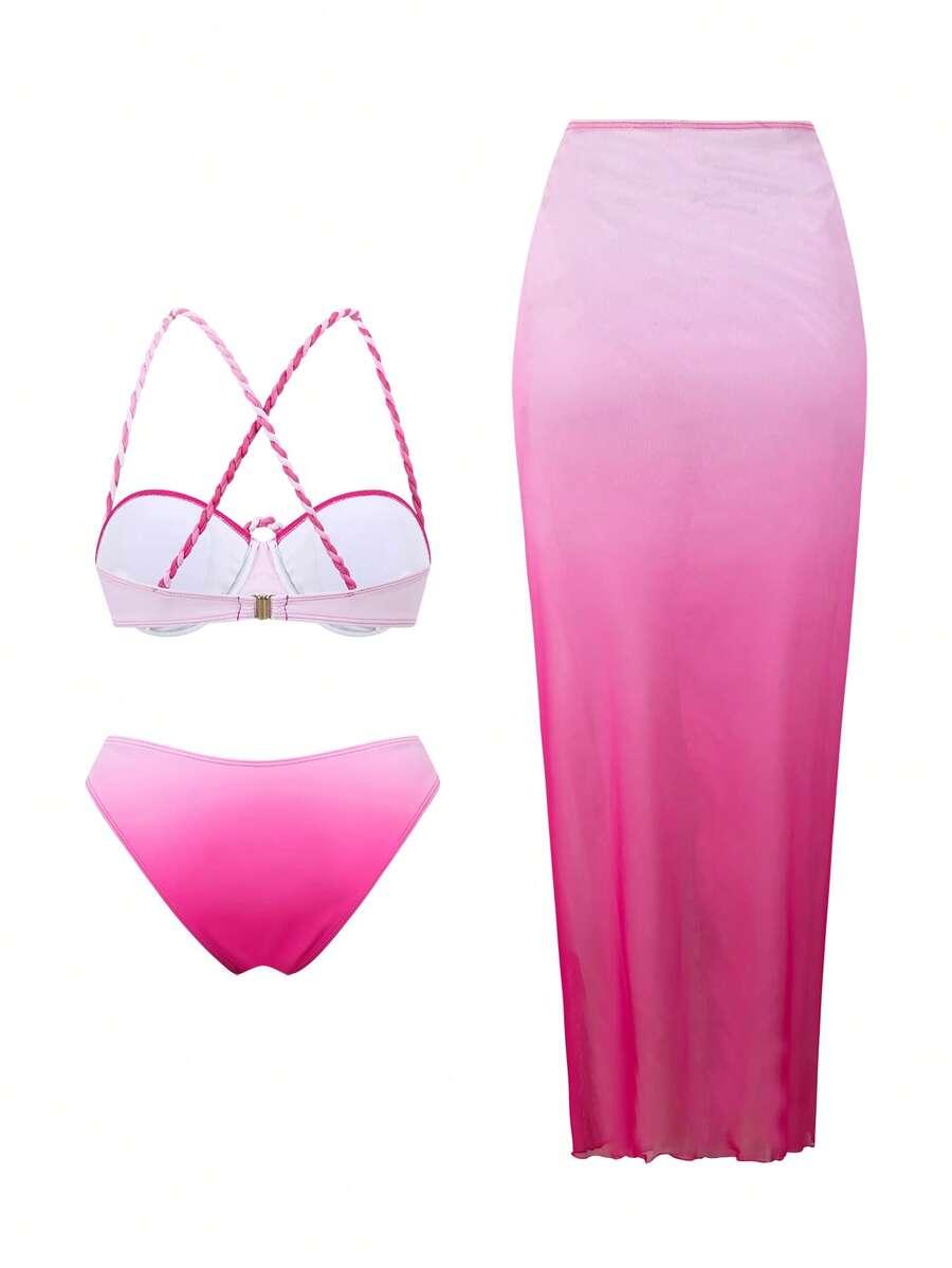 SWIM SXY DWUCZĘŚCIOWY STRÓJ KĄPIELOWY SPÓDNICA KOMPLET S09__L