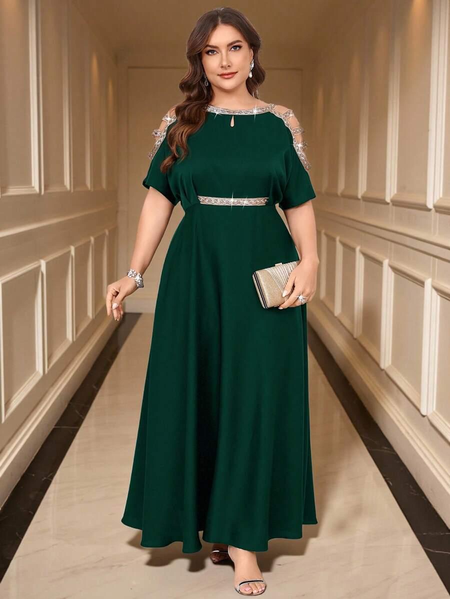 SHEIN ZIELONA MAXI SUKIENKA S06__XXL
