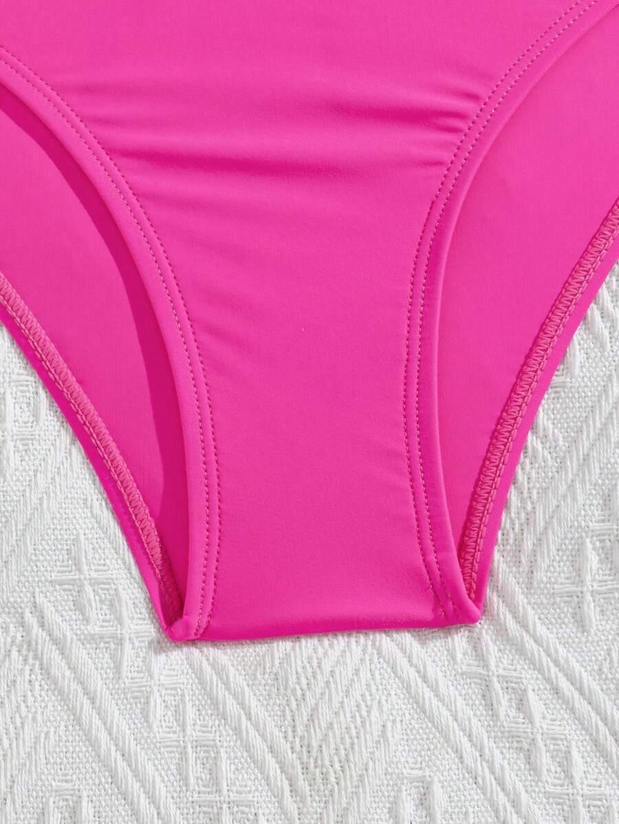 SHEIN RÓŻOWY DWUCZĘŚCIOWY STRÓJ KĄPIELOWY S09__M