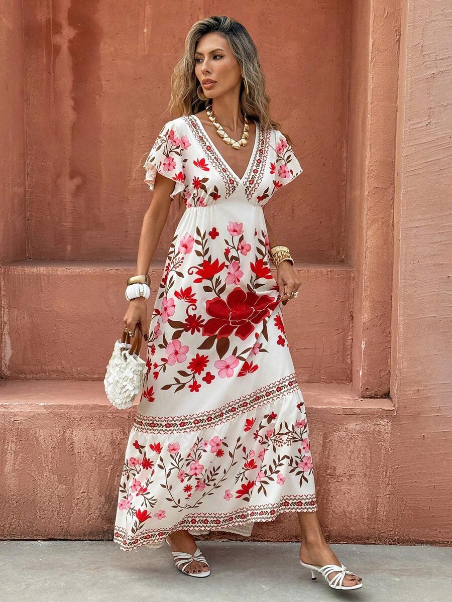 FLORA ISOLA MAXI SUKIENKA KWIATY S06__XL