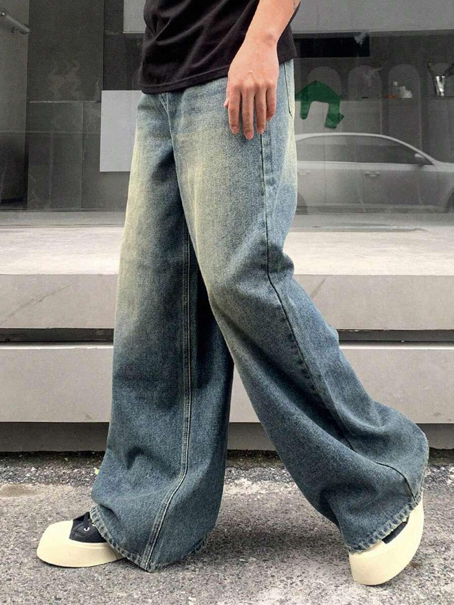 DAZY NIEBIESKIE SPODNIE JEANS SZEROKIE NOGAWKI S06__XL