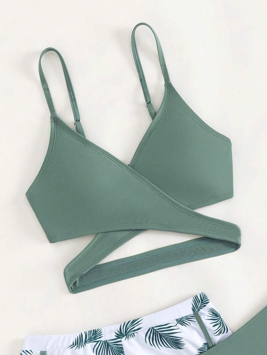 SHEIN DWUCZĘŚCIOWY STRÓJ KĄPIELOWY SPODENKI KOMPLET S06__158/164