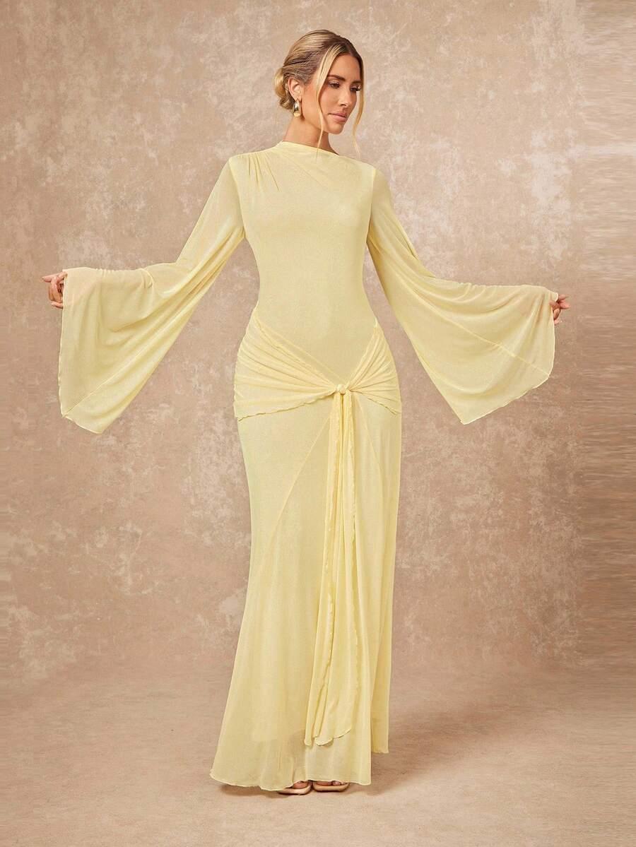 SHEIN ŻÓŁTA MAXI SUKIENKA S06__M