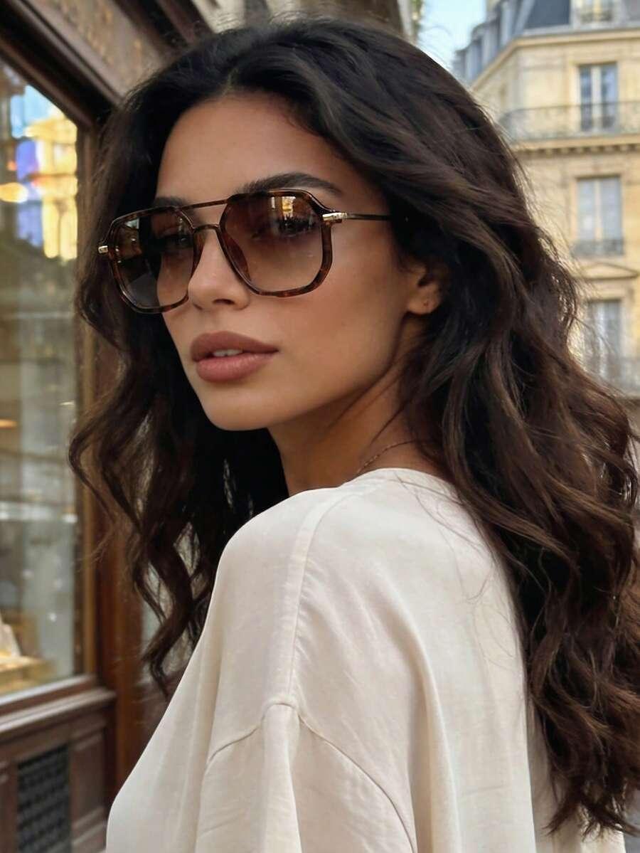SHEIN OKULARY PRZECIWSŁONECZNE ANIMAL PRINT S07