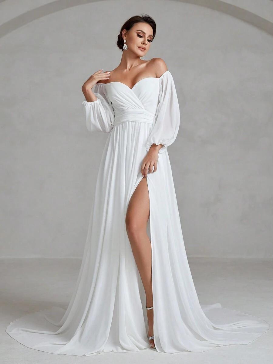SHEIN BIAŁA SUKNIA ŚLUBNA S06__38