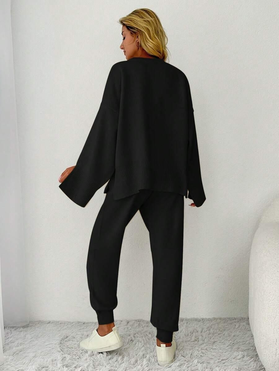 EURMUSE CZARNE SPODNIE CASUAL S06__OS