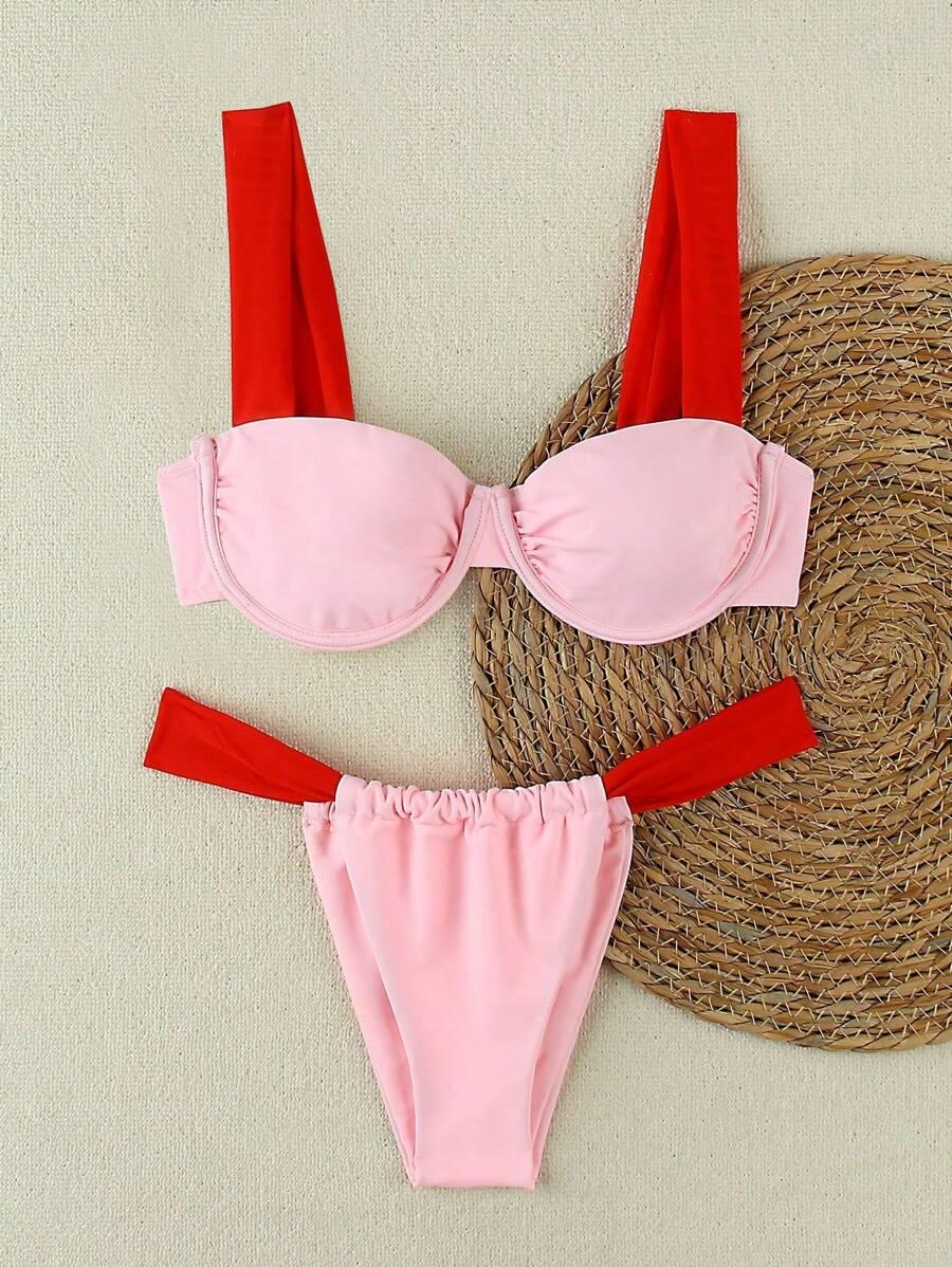 SHEIN DWUCZĘŚCIOWY STRÓJ KĄPIELOWY S09__S