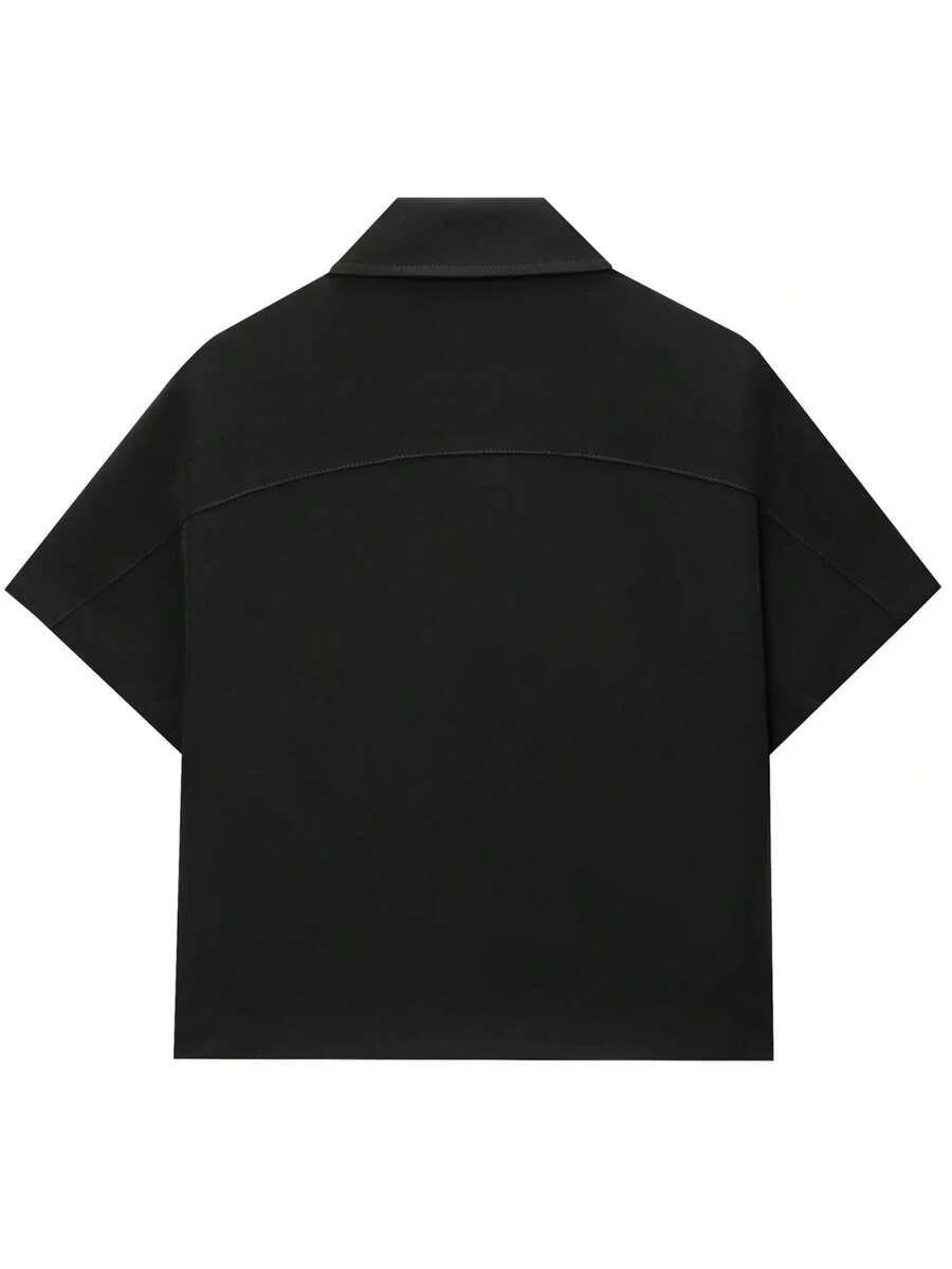 SHEIN CZARNA BLUZKA ZAMEK S06__L