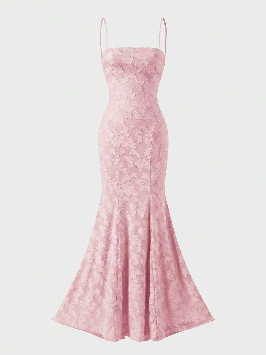 SHEIN RÓŻOWA MAXI SUKIENKA S06__S