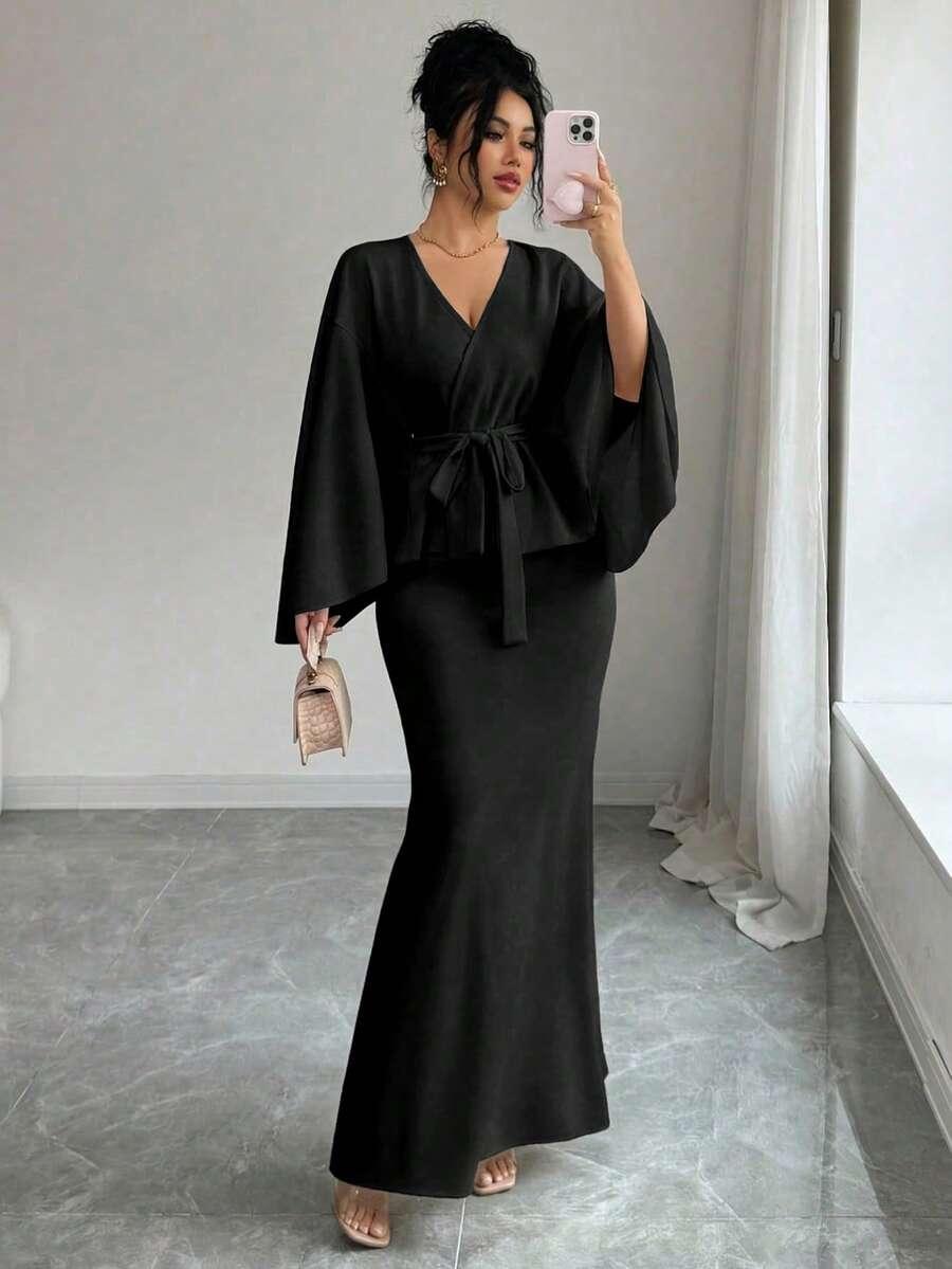 SHEIN BLUZKA SPÓDNICA KOMPLET S06__XS