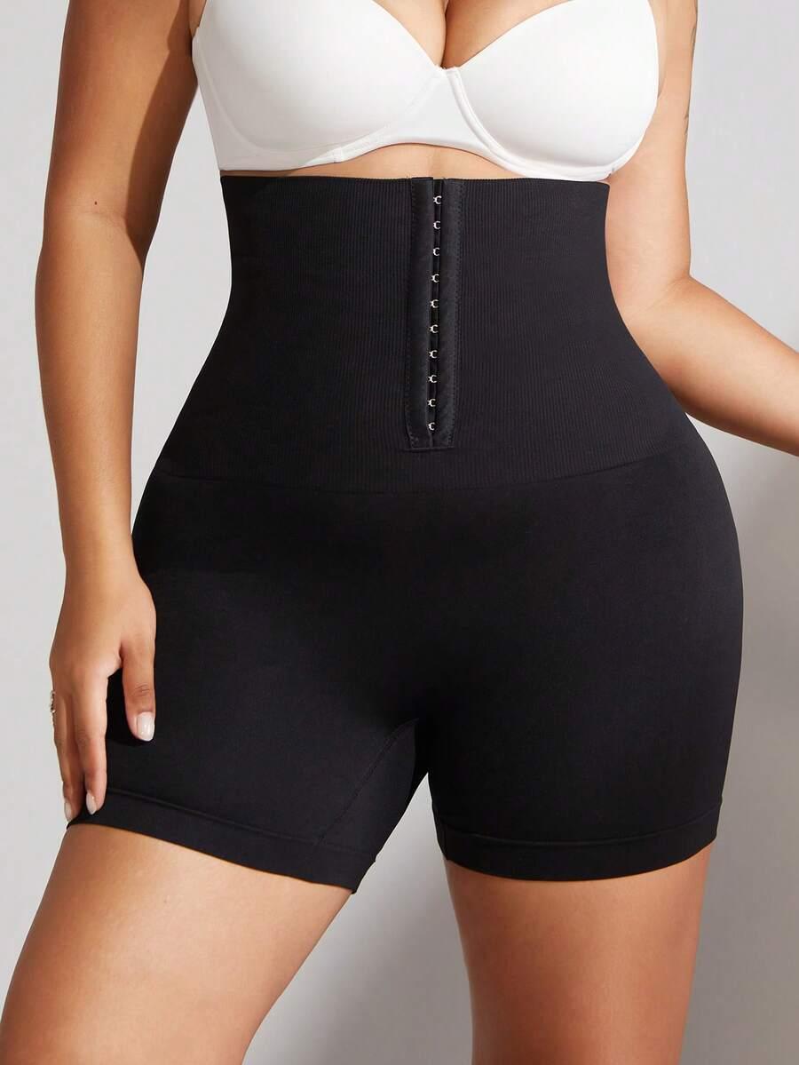 SHEIN CZARNE MODELUJĄCE SPODENKI WYSOKI STAN S06__50