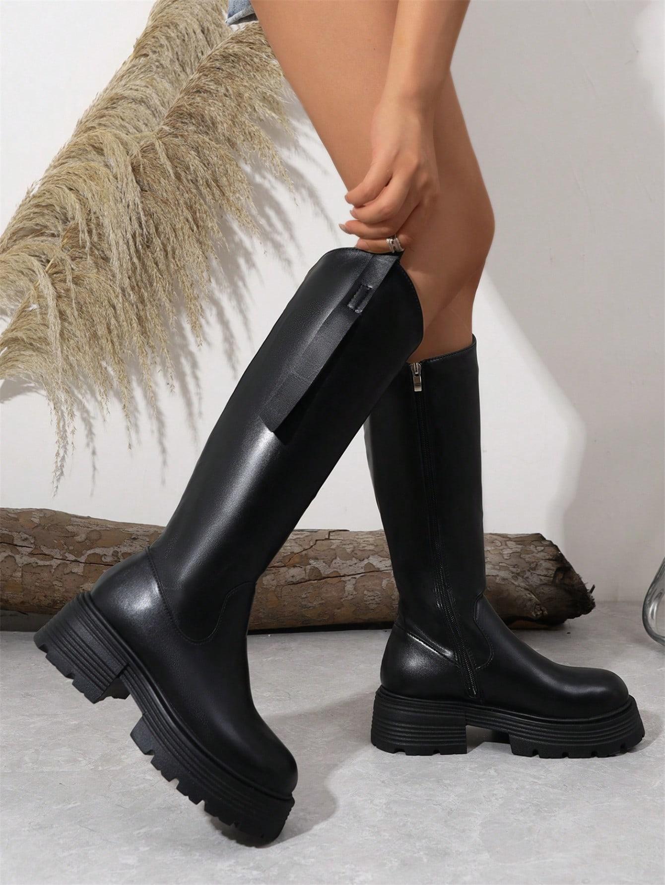 SHEIN CZARNE KOZAKI IMITACJA SKÓRY W01__39