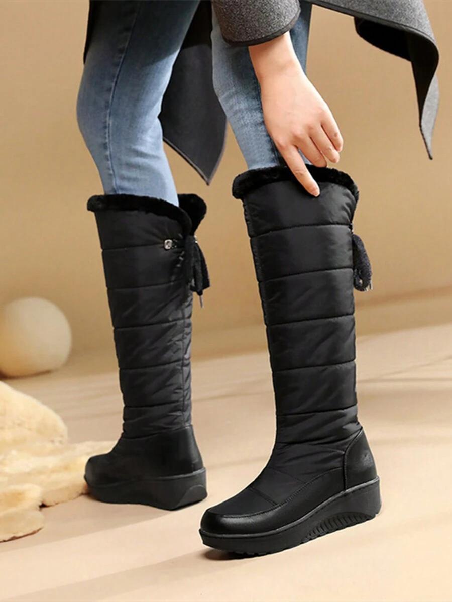 SHEIN CZARNE KOZAKI PŁASKI OBCAS W01__38