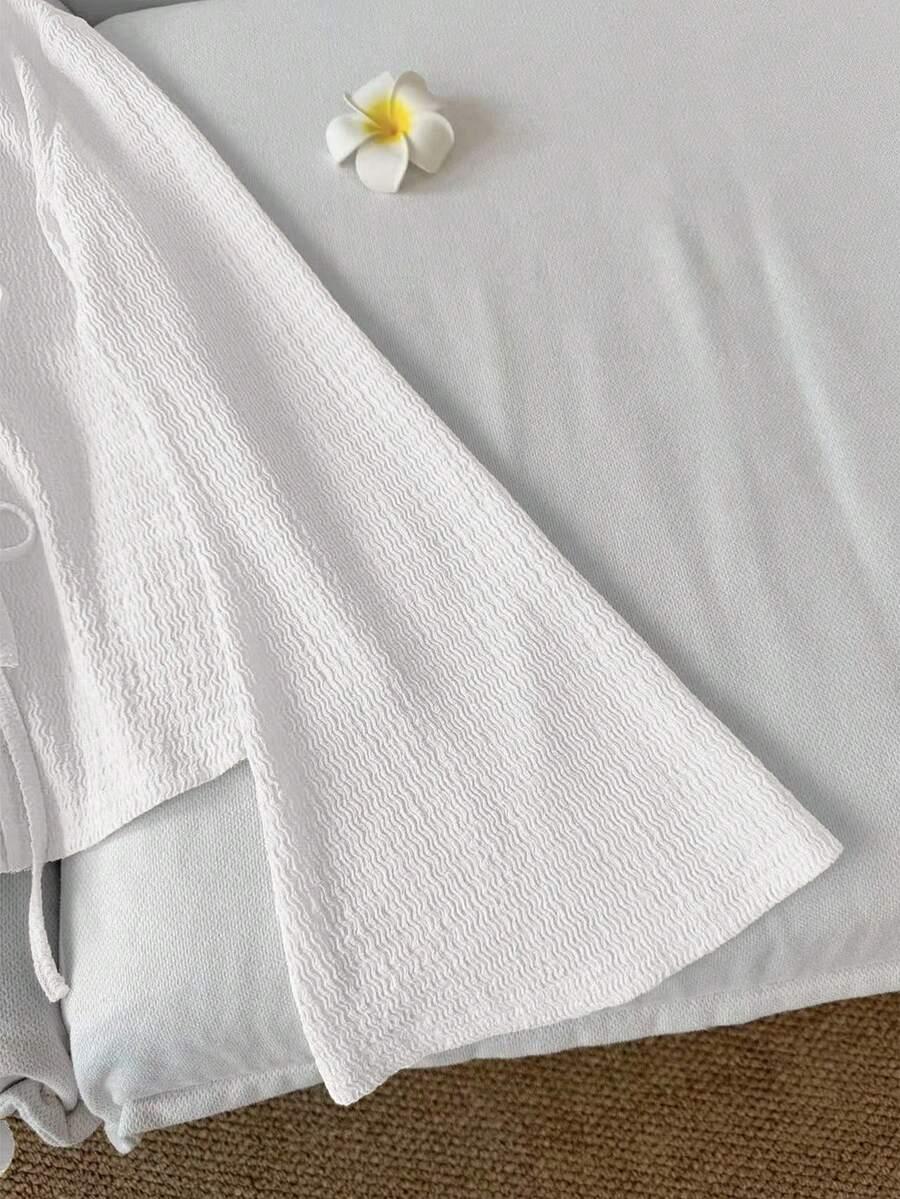 SHEIN BIAŁA BLUZKA TEKSTURA S06__M