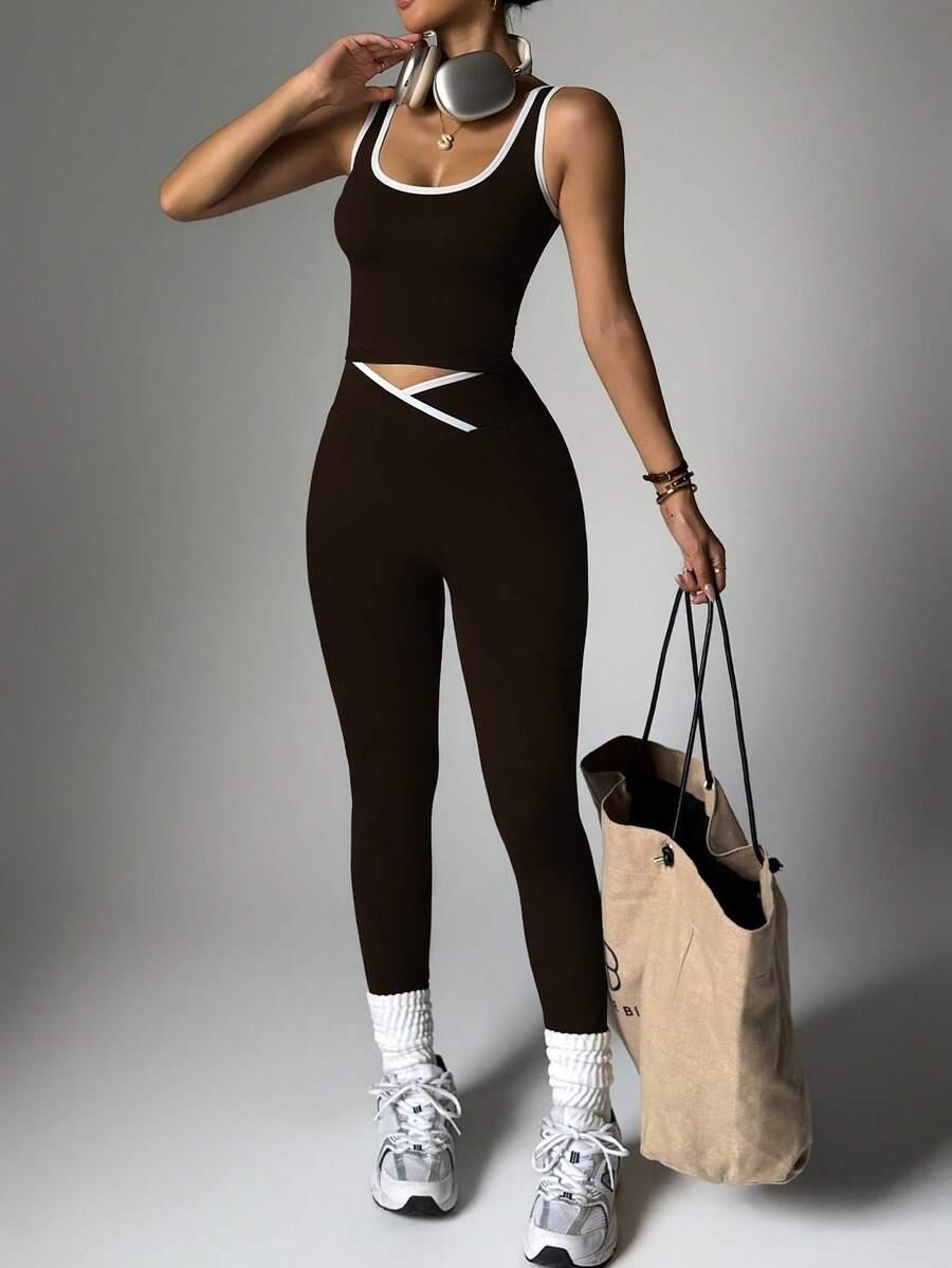 SHEIN KOMPLET TOP LEGGINSY S06__XS