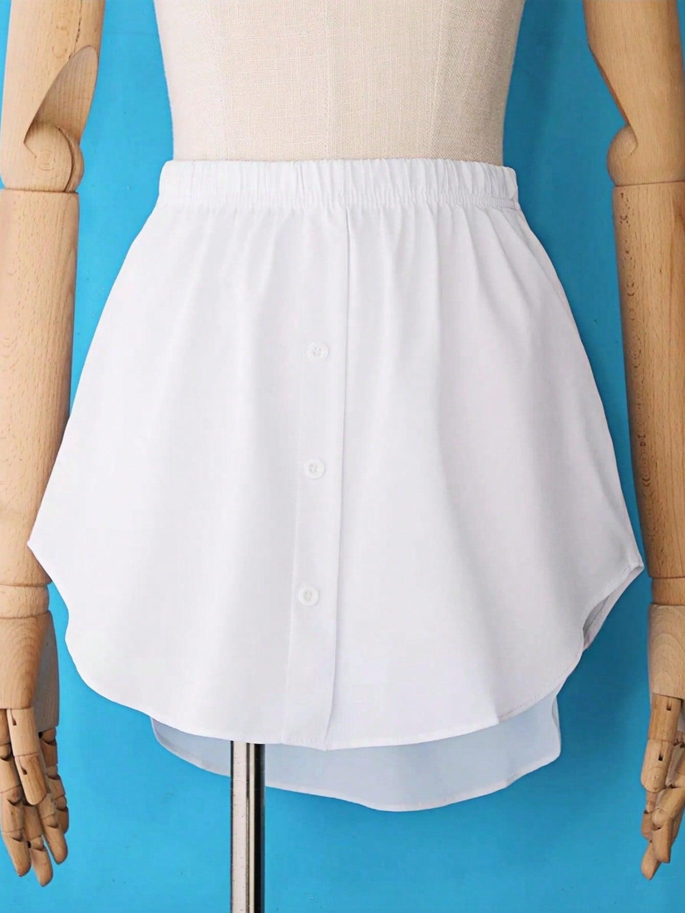 SHEIN BIAŁA SPÓDNICA PRZEDŁUŻENIE KOSZULI PK01__46