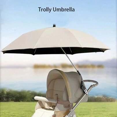 SHEIN BEŻOWY PARASOL DO WÓZKA S07__85X84