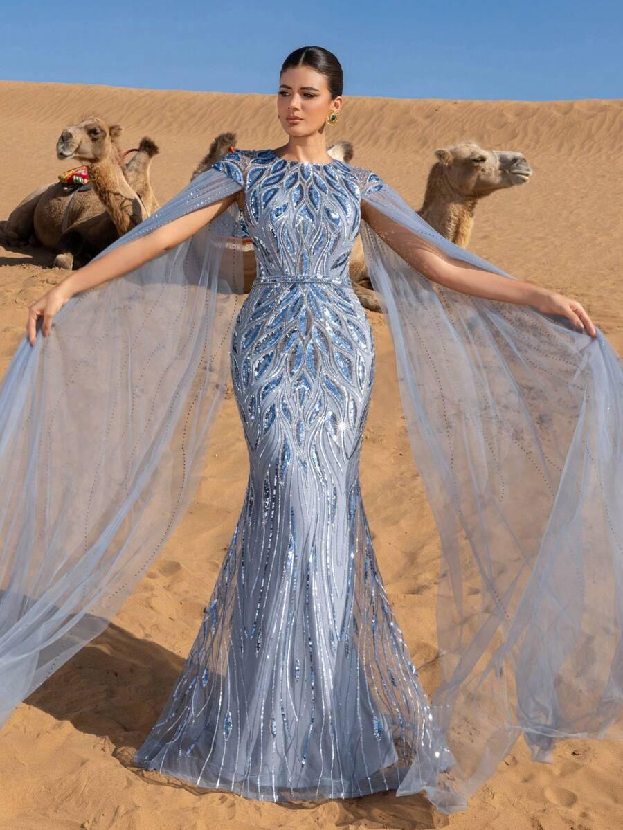 FAERIESTY NIEBIESKA MAXI SUKIENKA S06__L