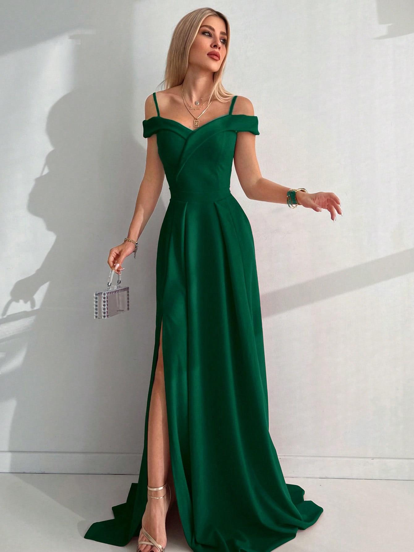 SHEIN ZIELONA MAXI SUKIENKA S06__M