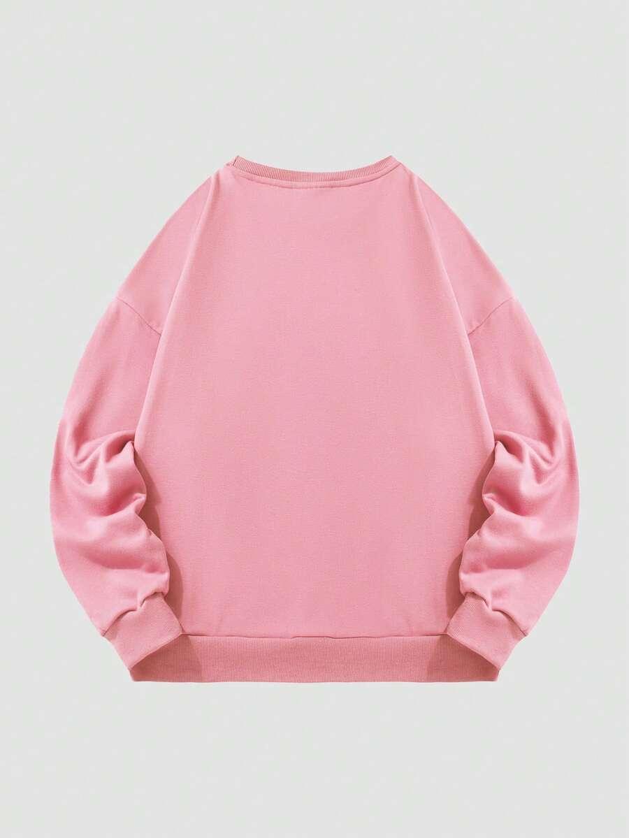 SHEIN RÓŻOWA BLUZA NADRUK S06__M