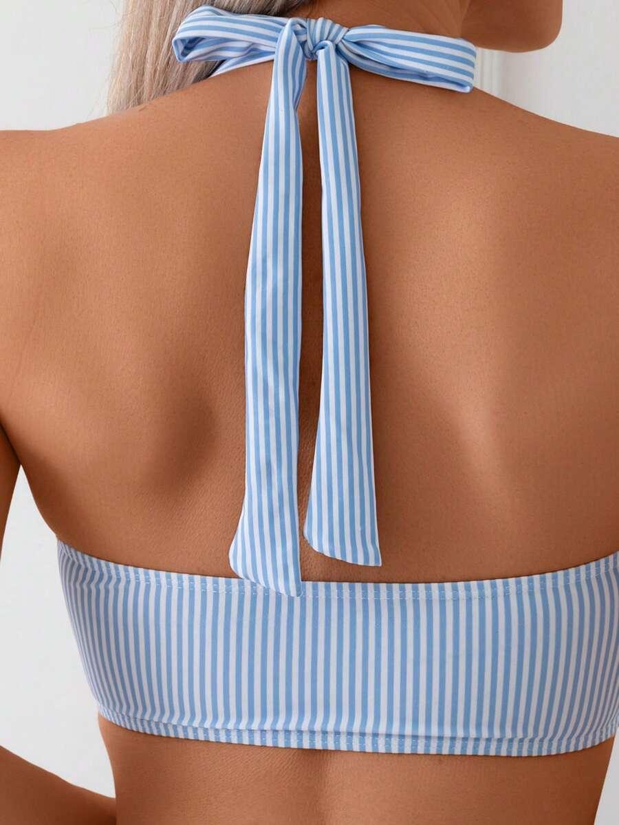 SHEIN DWUCZĘŚCIOWY STRÓJ KĄPIELOWY PASKI S09__XL