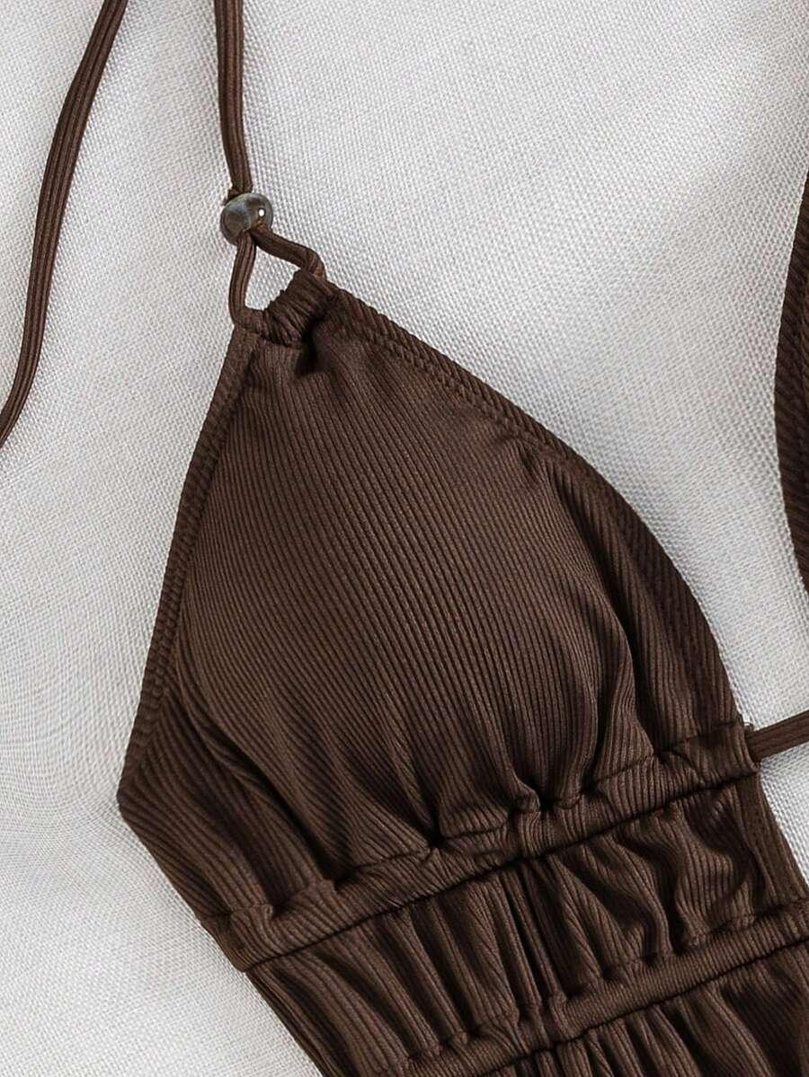 SWIM CHICCIA BRĄZOWY JEDNOCZĘŚCIOWY STRÓJ KĄPIELOWY S09__XL