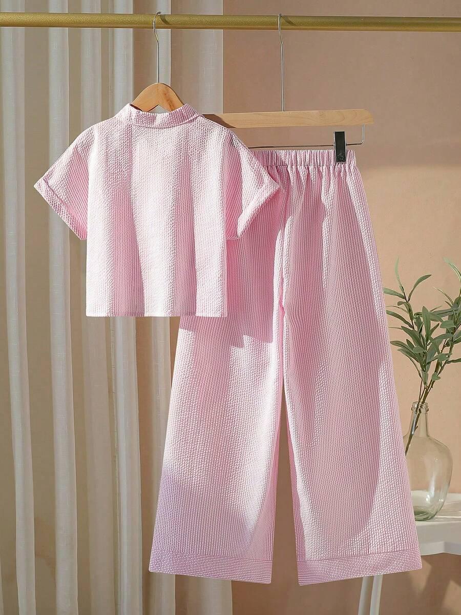 SHEIN KOSZULA SPODNIE KOMPLET S06__134/140