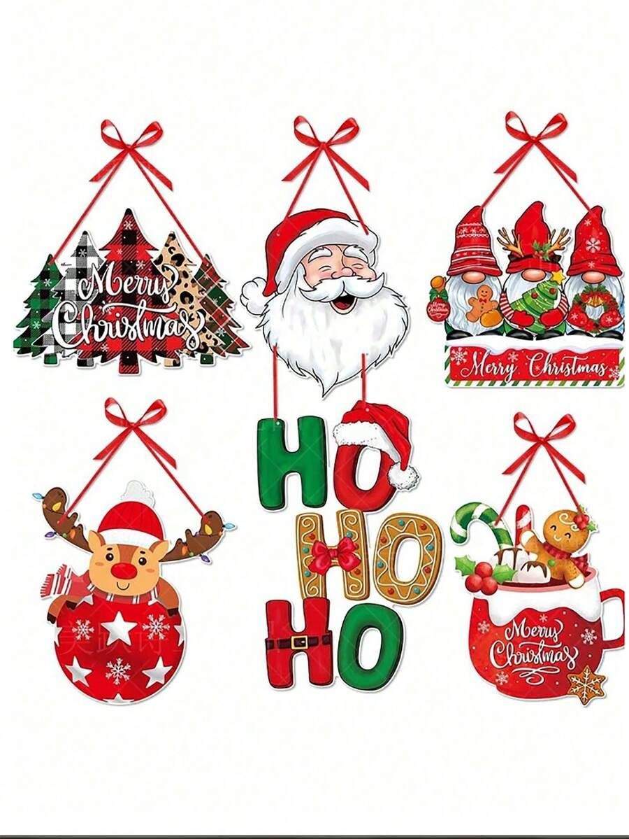 SHEIN WISZĄCA DEKORACJA ŚWIĄTECZNA HOHOHO BDD__60X25.5CM