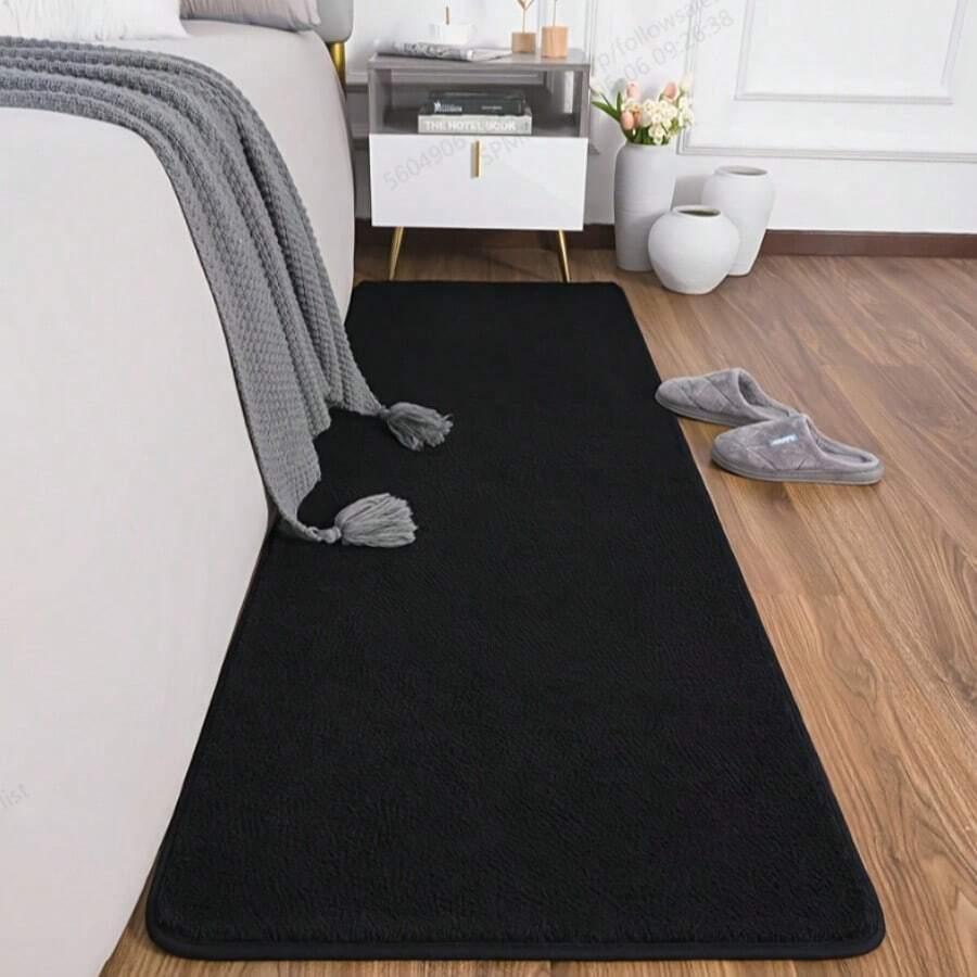 SHEIN PROSTOKĄTNY CZARNY DYWAN S07__80X160