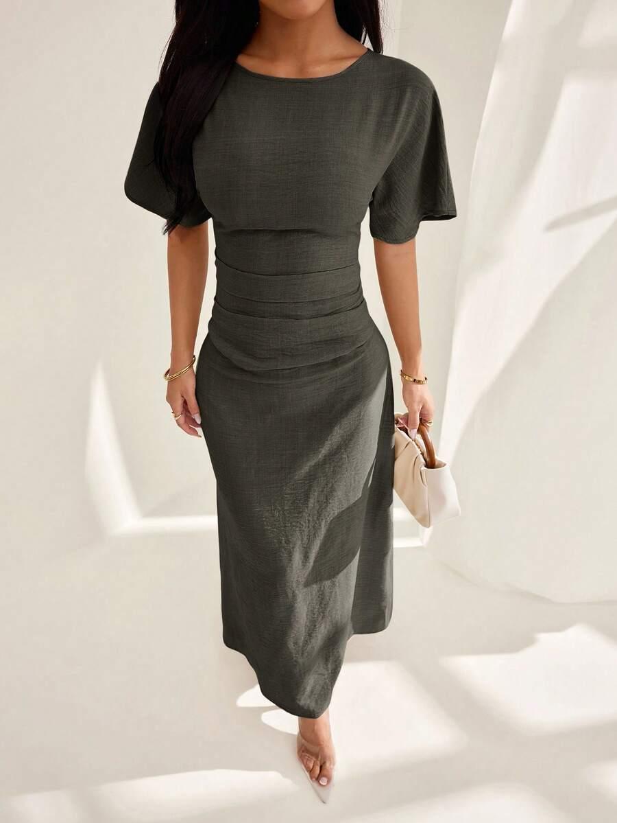SHEIN SZARA SUKIENKA MAXI S06__L