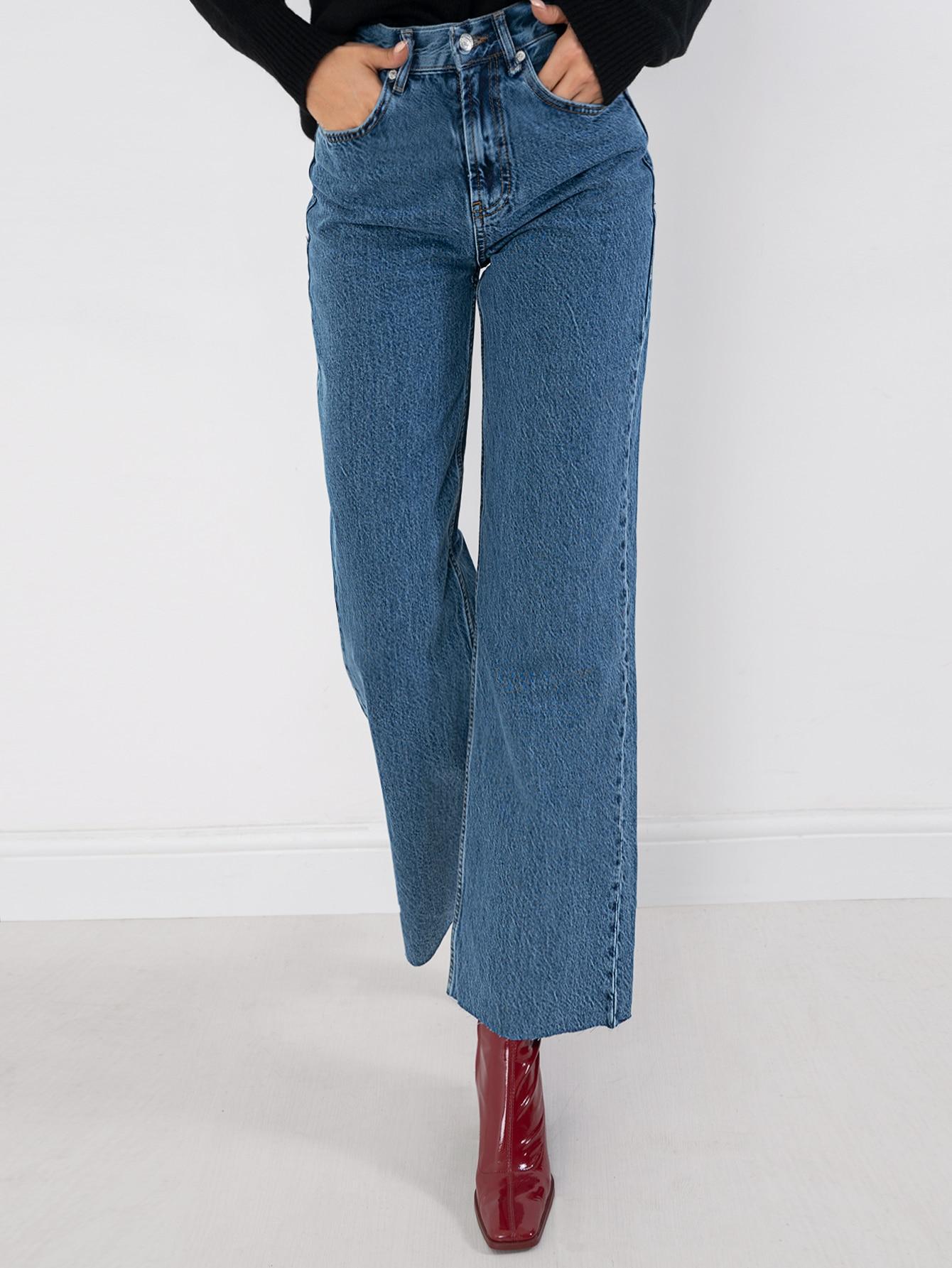 SHEIN SPODNIE JEANS WYSOKI STAN S06__S