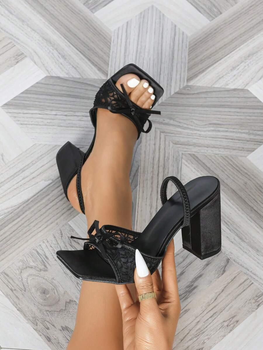 SHEIN CZARNE SANDAŁY OBCAS S06__37