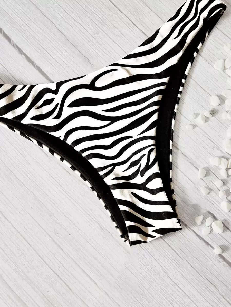 SHEIN DÓŁ OD STROJU KĄPIELOWEGO PRINT ZWIERZĘCY S09__S
