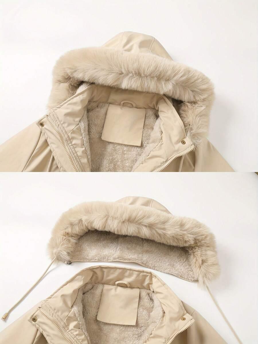 SHEIN BEŻOWA KURTKA KAPTUR W01__M