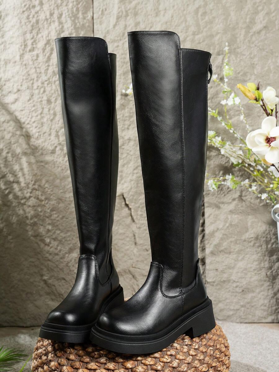 SHEIN CZARNE KOZAKI ZA KOLANO W01__39.5