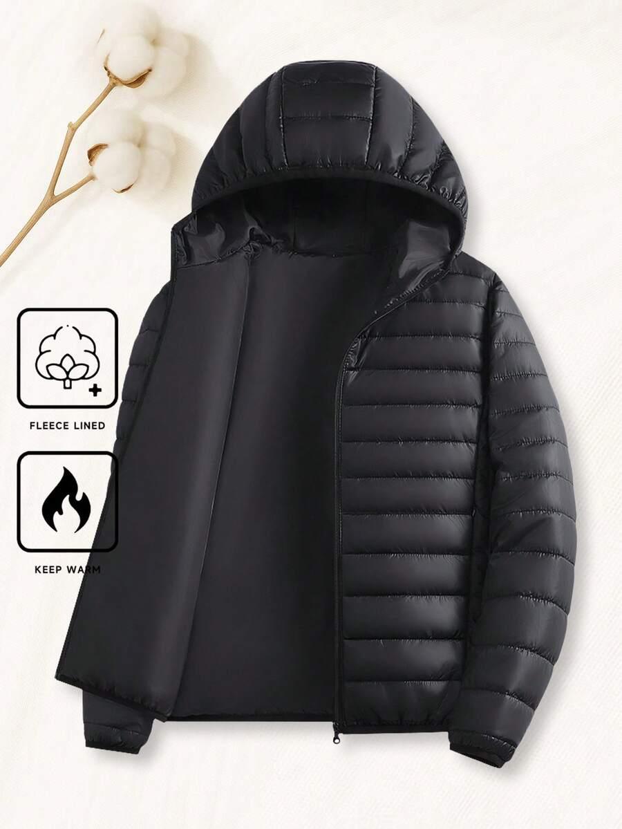 SHEIN CZARNA PIKOWANA KURTKA ZAMEK W01__L