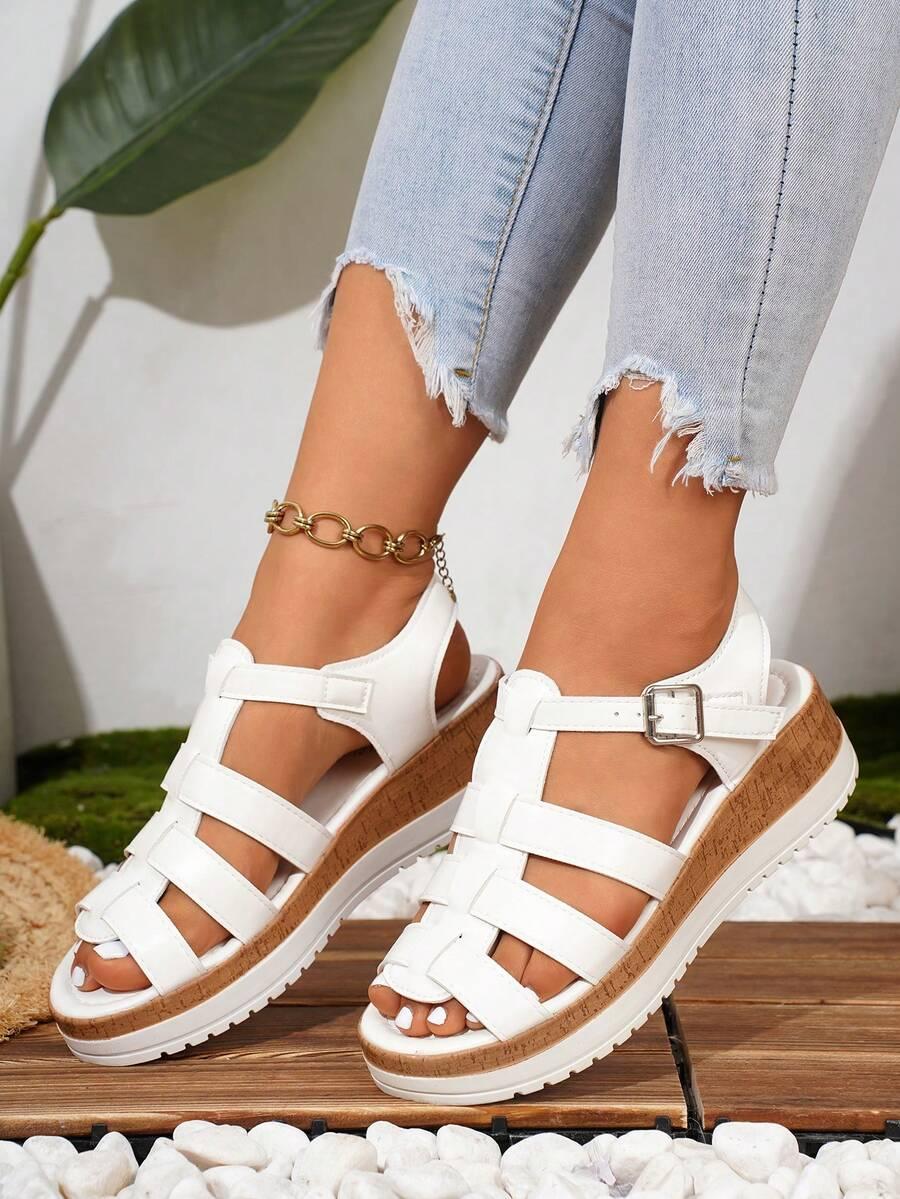 SHEIN BIAŁE SANDAŁY NA PLATFORMIE S06__41