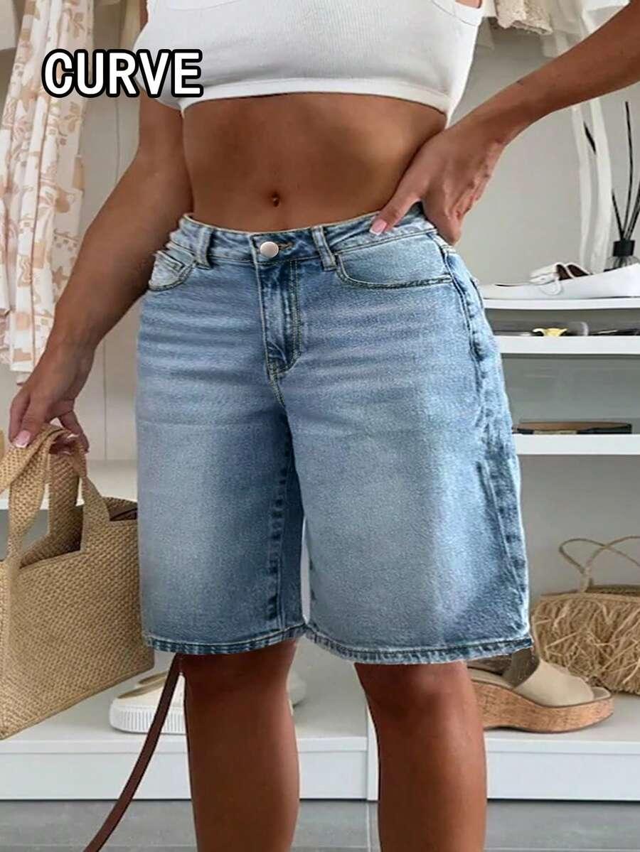 SHEIN JEANSOWE SPODENKI GUMKA S06__46