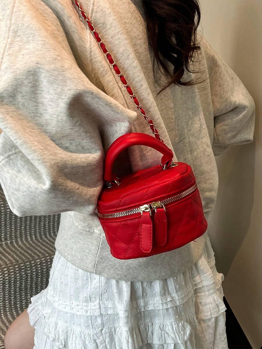 SHEIN CZERWONA TOREBKA KUFEREK S07__8X9X14