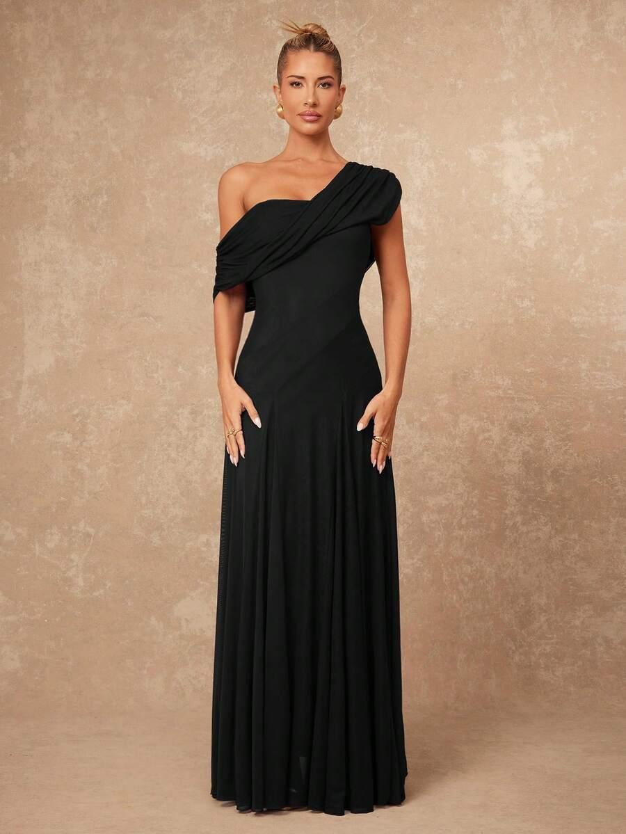 LUMALEX CZARNA MAXI SUKIENKA S06__S
