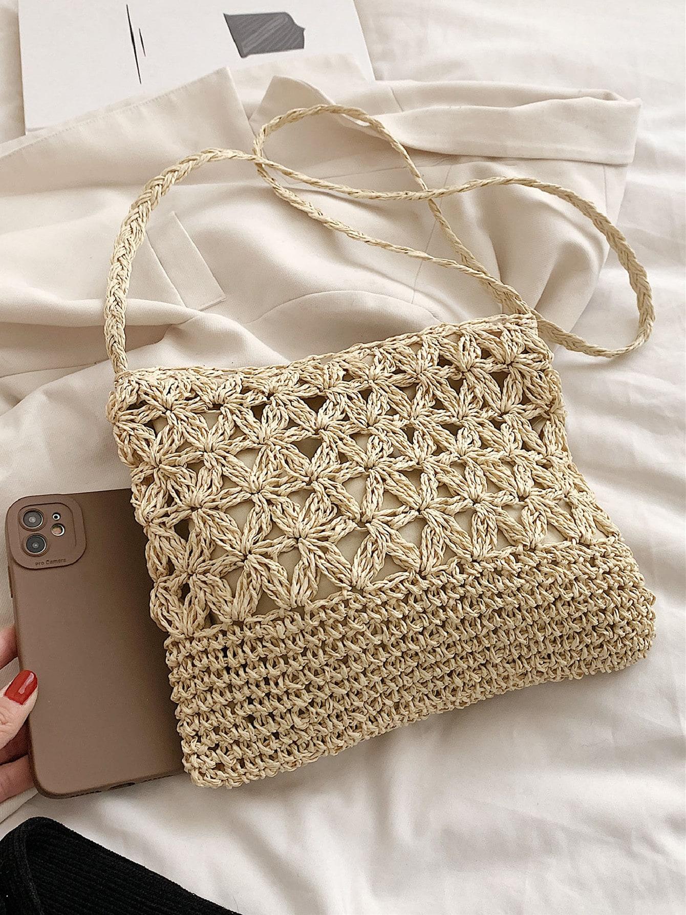 SHEIN BEŻOWA TOREBKA TEKSTURA 24X1X21