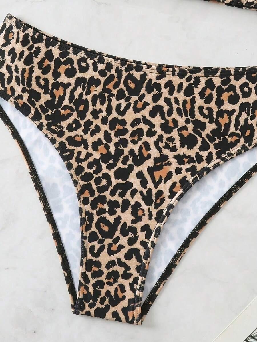 SHEIN DWUCZĘŚCIOWY STRÓJ KĄPIELOWY ANIMAL PRINT S09__166-170