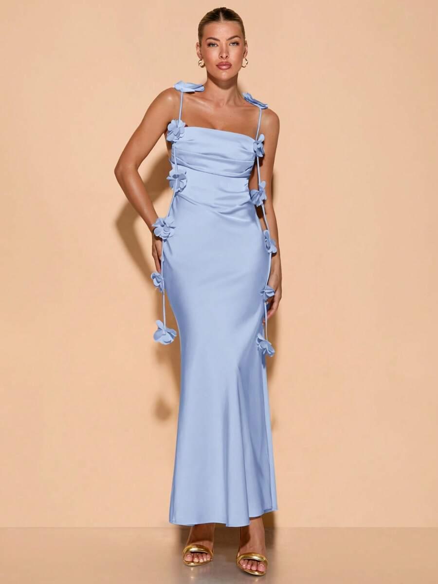 SHEIN NIEBIESKA MAXI SUKIENKA S06__L