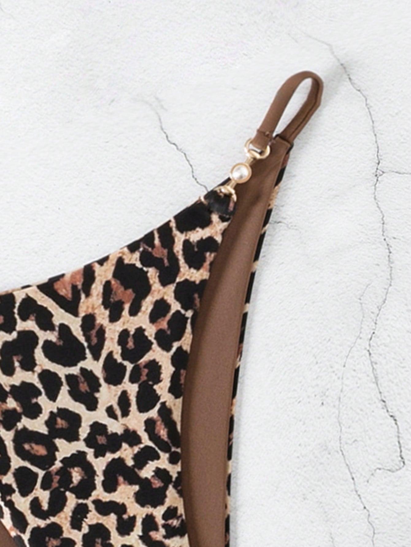 SHEIN DÓŁ OD BIKINI ANIMAL PRINT S09__M