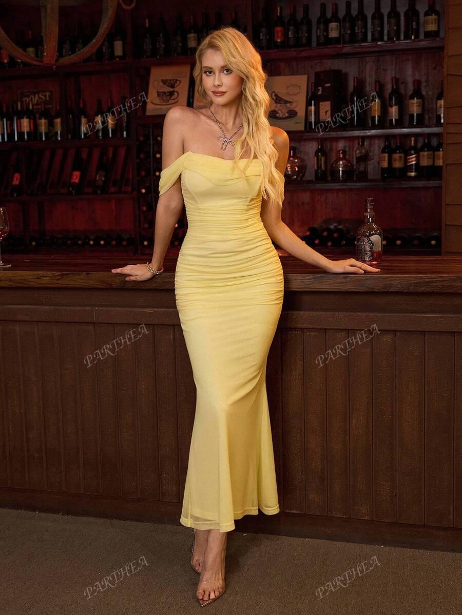 SHEIN ŻÓŁTA MAXI SUKIENKA S06__XS