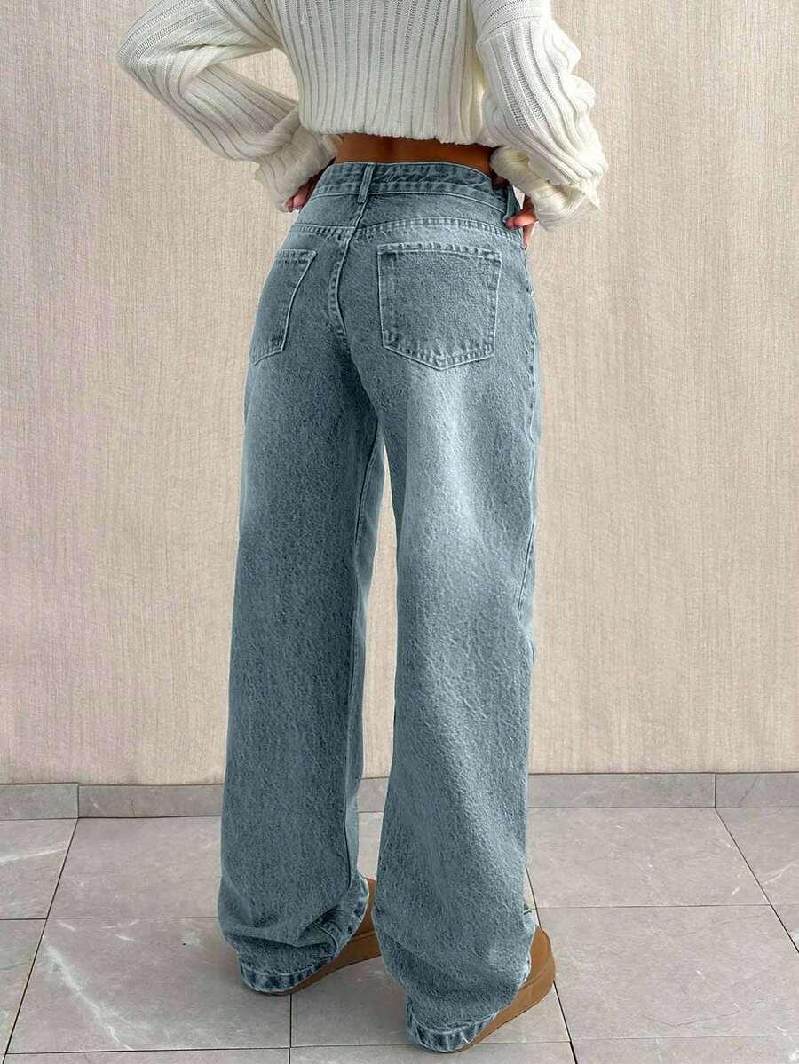 SHEIN NIEBIESKIE SPODNIE JEANS S06__S
