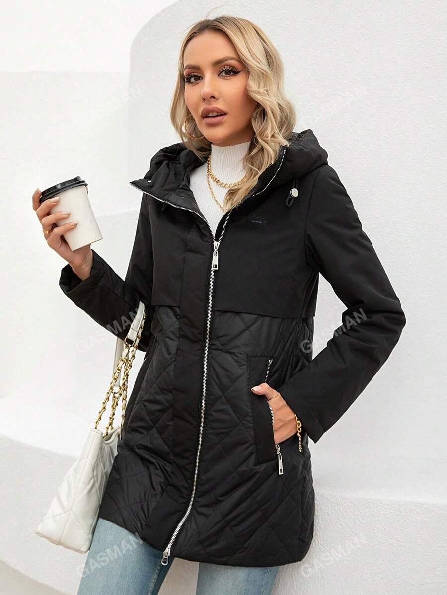 SHEIN CZARNA PIKOWANA KURTKA W01__M