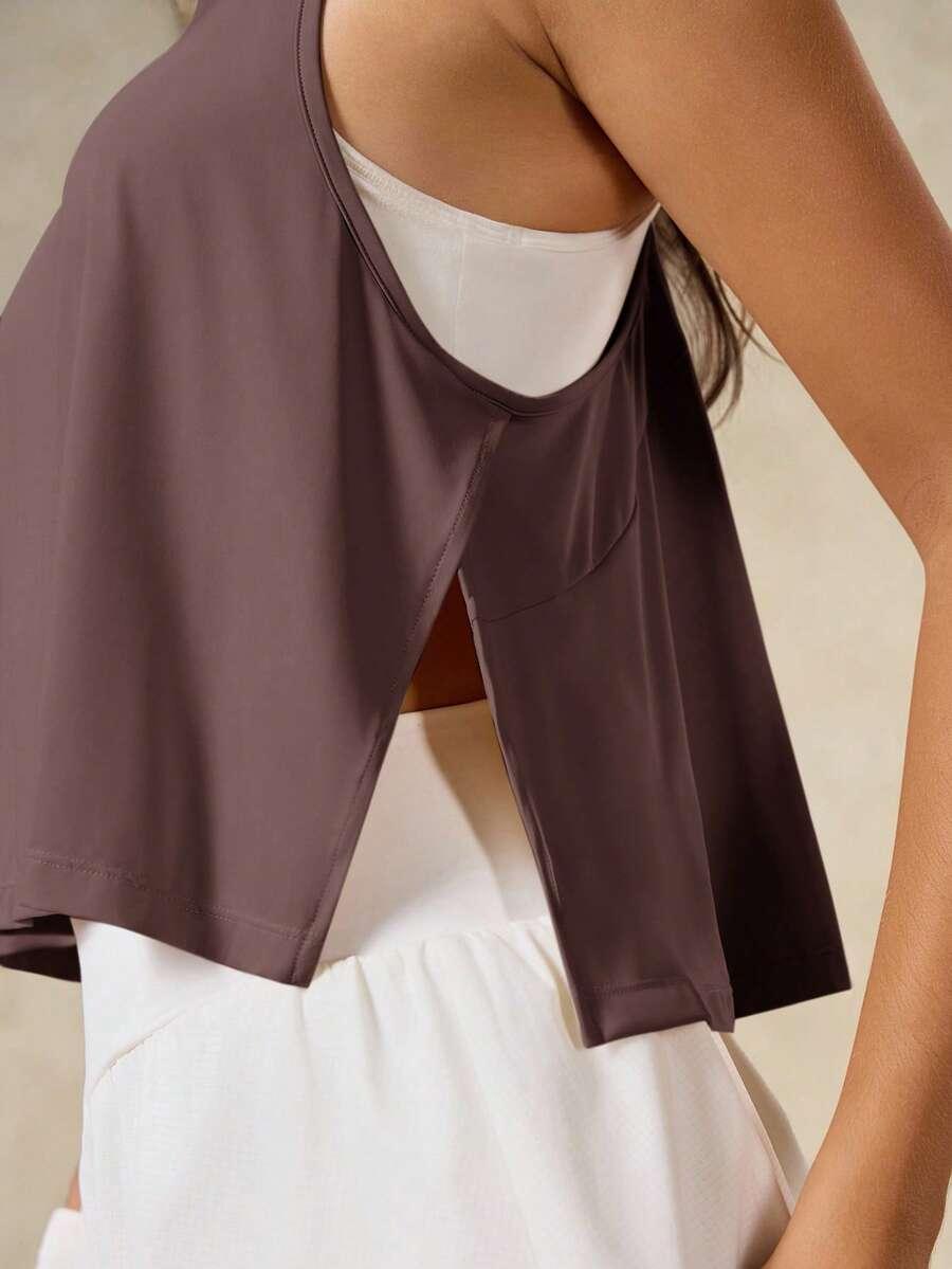 SHEIN BRĄZOWY TOP SPORTOWY S06__S