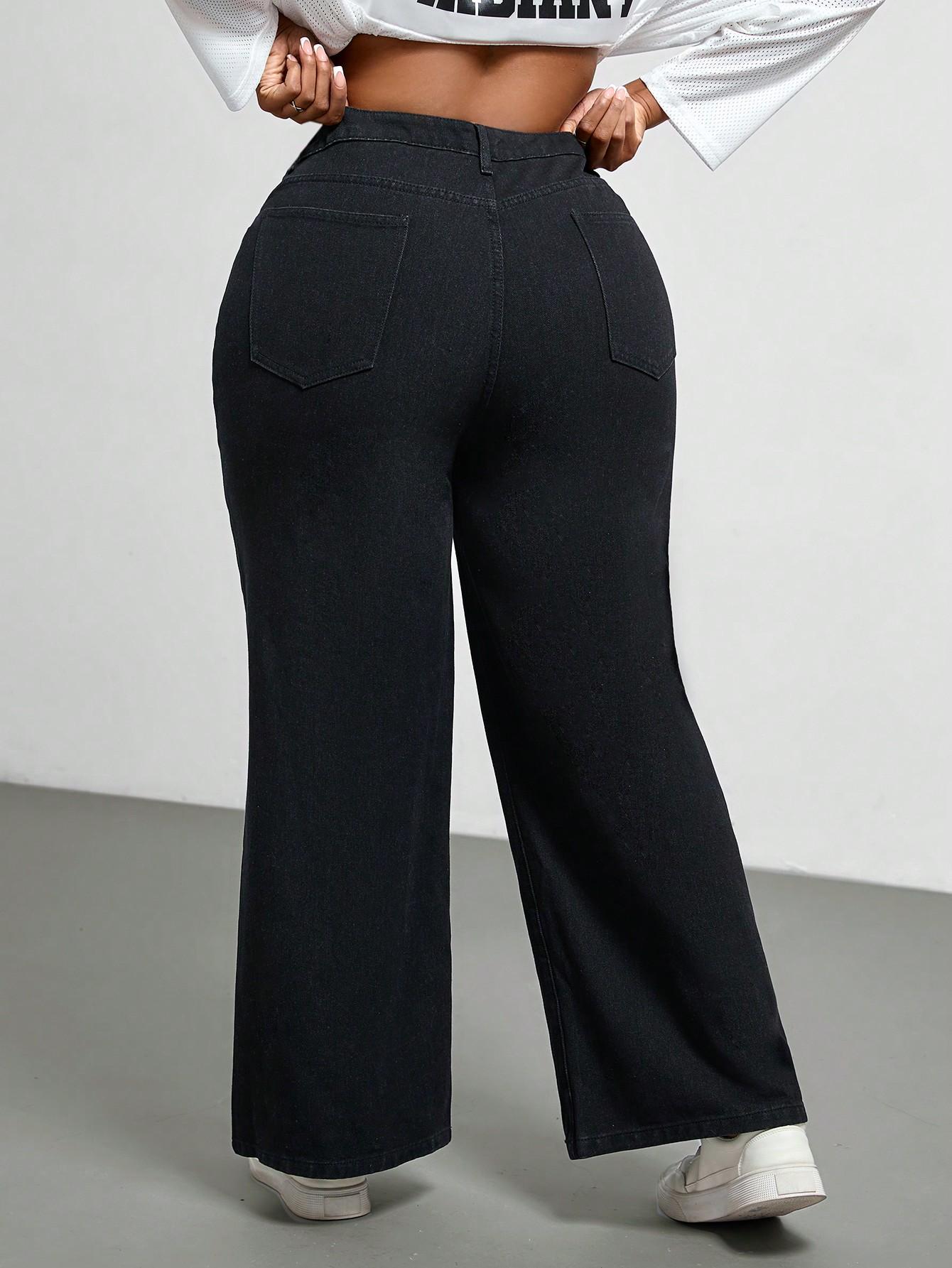 SHEIN CZARNE SPODNIE JEANS S06__46